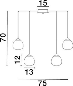 Függeszték Arany THE EGG NOVA LUCE 9009260