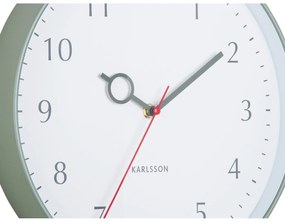 Karlsson 5992GR design falióra, zöld, átmérő 30 cm