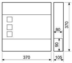 BK.932.G.AM acél postaláda ablakkal