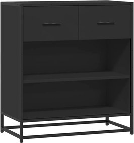vidaXL Tálalószekrény Fekete 68x35x76 cm Engineered Wood