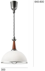 Lehúzható CHIARA csillár 1xE27/60W/230V ezüst/bükk