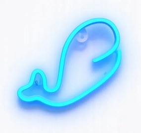 Led Neon Fali Lámpa Usb Éjszakai Bálna Kék Prémium Meleg Erős