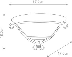 Elstead Lighting TORCHIERE TCH-WU-BLACK Fali lámpa 1x60W/E27
