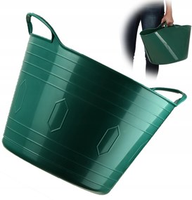 Műanyag Szennyestartó Kosár Univerzális 26L Fogantyú Zöld