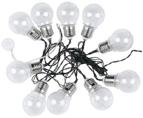 LED Napelemes lánc 10xLED/1W/1,2V 1xAA 2 m IP44 3000K 300 mAh