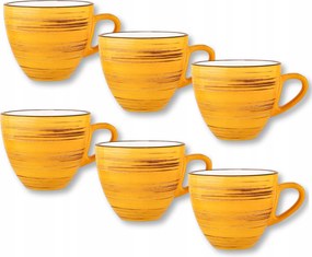 Porcelán kávéscsésze 190 ml Wilmax Sárga 6 db