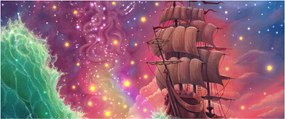 Kép - Hajó űr égbolttal (120x50 cm)