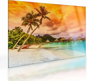 Kép - Bora Bora szigete (üvegen) (70x50 cm)
