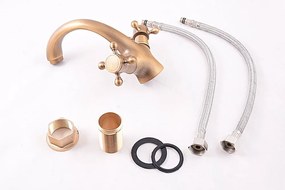 Gamma Retro CZ-1B rusztikus fürdőszobai mosdó csaptelep - antik bronz