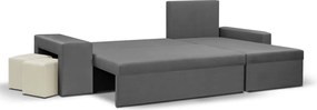 NEVADA Kinyitható sarokkanapé Sötétszürke/világosszürke