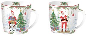 Joyful Santa karácsonyi Porcelán bögre szett 2 személyes