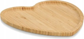 Tálaló tálca Szív, bambusz, 27x25 cm