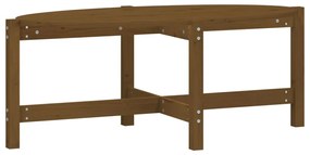 Mézbarna tömör fenyőfa dohányzóasztal 118 x 63 x 45 cm
