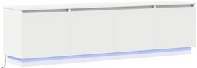 TV szekrény LED világítással Fehér 180x38x49 cm Mérnöki Fa