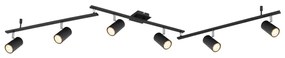 Globo 57910-6B - Spotlámpa ROBBY 6xGU10/35W/230V fekete