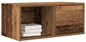 antik fa színű szerelt fa TV-szekrény 60x31x25,5 cm