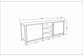 TV asztal Otosello (fekete + antracit). 1107345