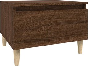 vidaXL barna tölgyszínű szerelt fa kisasztal 50 x 46 x 35 cm