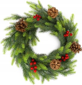 Karácsonyi Koszorú Ajtódísz Asztal Koszorú Dekoráció Prémium Karácsony 45 cm