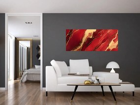 Kép - Vörös-arany márvány (120x50 cm)