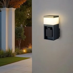 Brilagi - kültéri lámpa SCHUKO aljzattal PILLAR 1xG9/11W/230V IP44 antracit