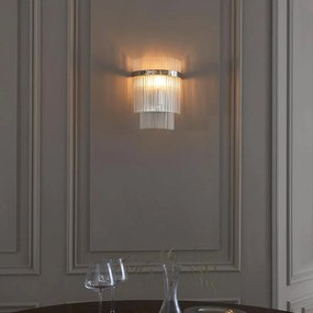 Endon glamour modern fali lámpa marietta nikkel átlátszó end104114