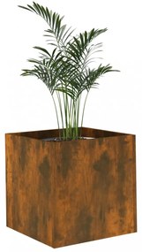 füstös tölgy színű szerelt fa virágtartó 40 x 40 x 40 cm