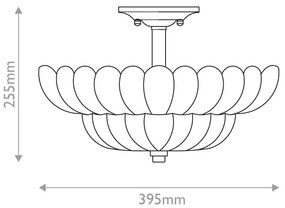 Quoizel QZ-WHITECAP-SF-M - Mennyezeti lámpa WHITECAP 4xE14/40W/230V átm. 39,5 cm