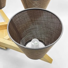 Brilagi - LED  Felületre szerelhető csillár  ANTHONY 5xE14/40W/230V tölgy/barna