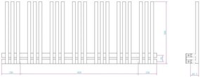 AREZZO design LINEAR BLACK 1200x500 törölközőszárító radiátor AR-LR12050B