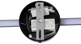 Modern fekete fali lámpa 60 cm LED-del - Clockwise