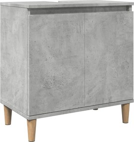 vidaXL betonszürke szerelt fa mosdószekrény 58x33x60 cm