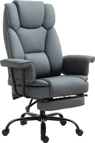 Vinsetto Ergonomikus Irodai Széket 360°-ban Forgatható Számítógépes Szék, Magasságállítható Fejtámlával és Párnázott Karfákkal, Lábtartó, Műbőr, 68 x