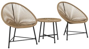 Polyrattan kerti bútor, 2 személyes szett