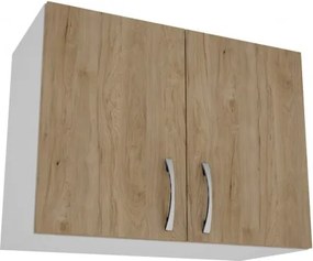 Benita 2 ajtós Felső konyhaszekrény Természetes fa-Fehér 60x30x45 cm