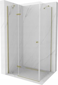 Mexen Roma zuhanykabin 110x80cm, 6mm-es üveg, arany profilú átlátszó üveg, 854-110-080-50-00