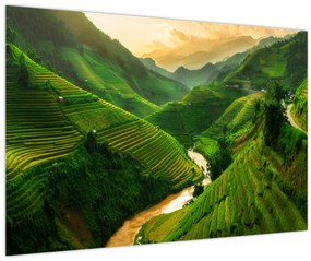 Kép - Mu Cang Chai rizsteraszok (90x60 cm)