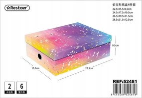 Dekoratív doboz fedővel 22.5x15.5cm dekoratív