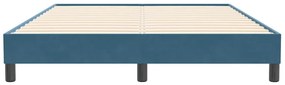 vidaXL sötétkék bársony rugós ágy matrac nélkül 160x210 cm