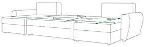 Sarok ülőgarnitúra U Daven U (barna + szürke). 1056997