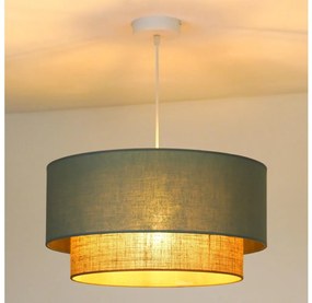 Duolla Duolla - Csillár zsinóron BOHO 1xE27/15W/230V átm. 45 cm zöld/barna DU89781