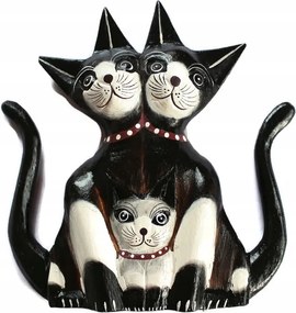 Macska Család Figura 20cm Indonézia /598/