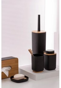 WENKO 25304100 - WC-szett ROTELLO 10x36 cm fekete/barna