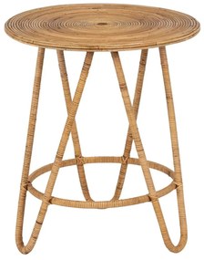 Rattan kerek tárolóasztal ø 60 cm – Ixia