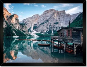 Poszterek keretben 40x30 Hegyi tó és házikó