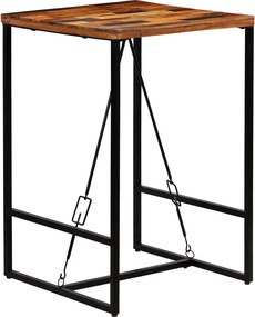 vidaXL újrahasznosított tömör fa bárasztal 70 x 70 x 106 cm