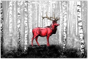 Poszterek 120x80 Szarvas Nyírfa Erdő