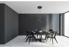 LED Csillár zsinóron TUBA 3xGU10/4,8W/230V fekete/króm