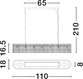 Függeszték Fekete BAROK NOVA LUCE 9006057
