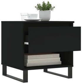 2 db fekete szerelt fa dohányzóasztal 50 x 46 x 50 cm